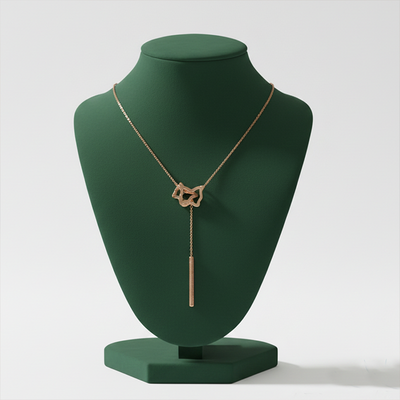 Butterfly Drop  Necklace