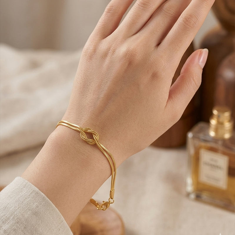 Double Strand Love Knot Bracelet
